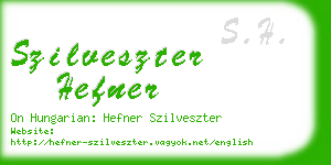 szilveszter hefner business card